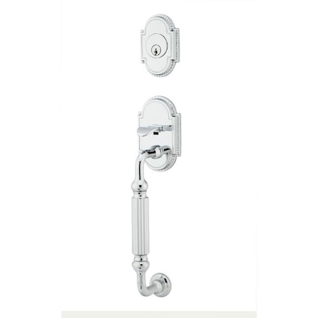 Emtek Bright Chrome Handleset, 4300OCTUS26 4300OCTUS26
